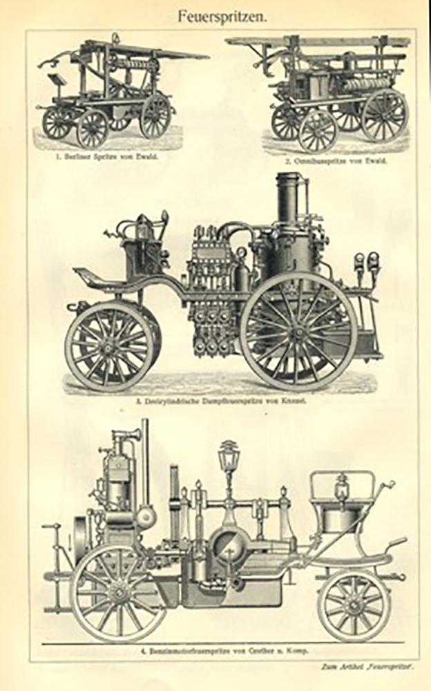 Feuerspritzen Feuerwehr Feuer L�schger�te Berlin 1902