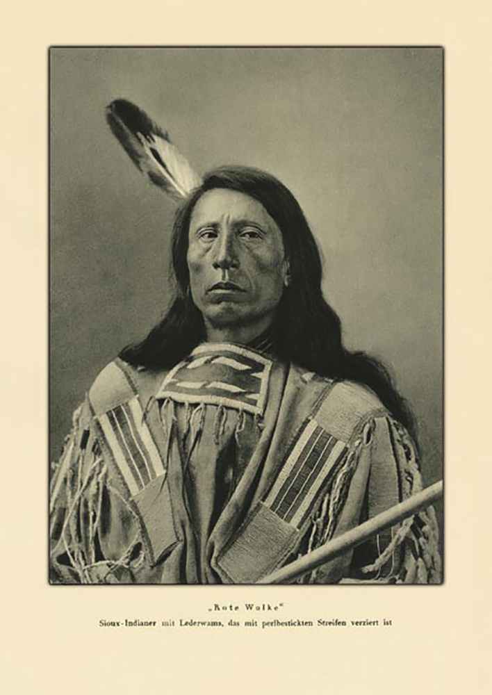 Indianerbild Rote Wolke Sioux Indianer n Original Ixz 3