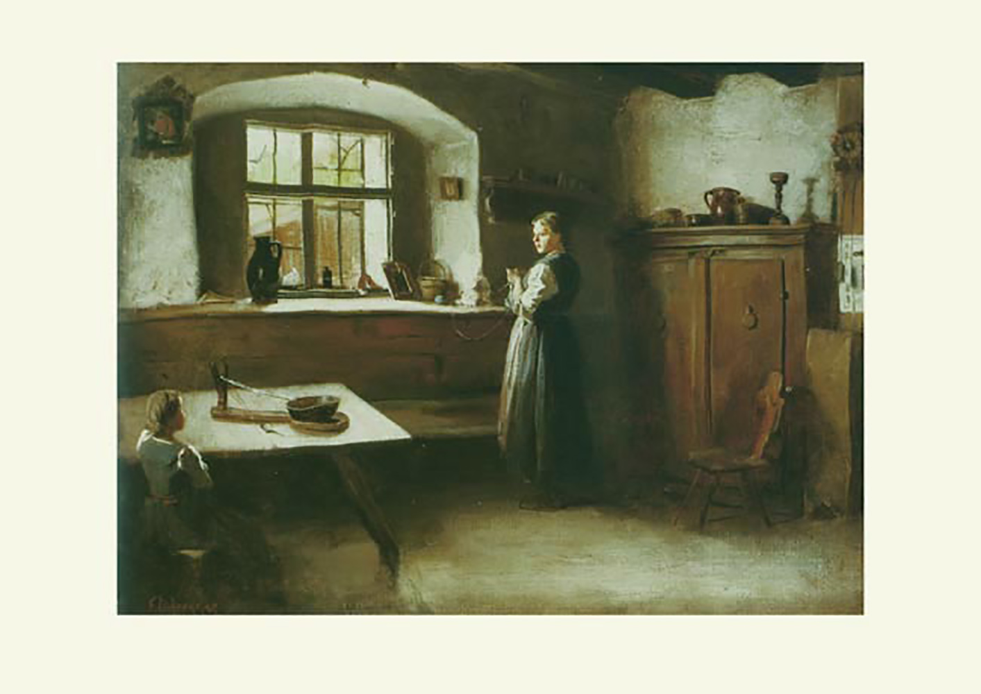 Bauernstube Franz Defregger 1908 Faksimile B�tten 19
