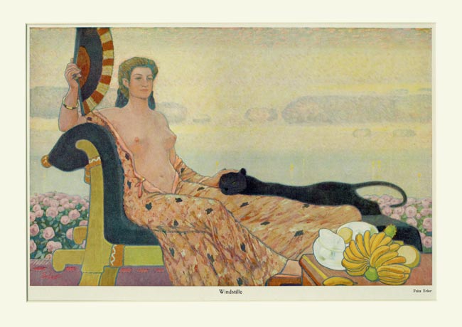 Jugend 1896 Windstille F. Erler Giclee B�ttenpapier 8