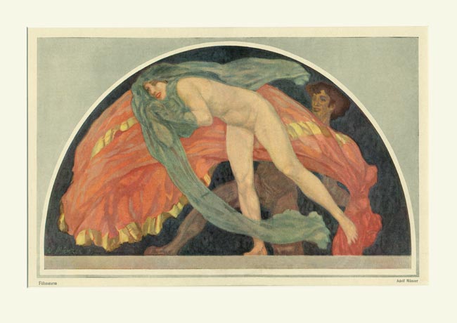 Jugend 1896 F�hnsturm A M�nzer Original im Goldrahmen 1