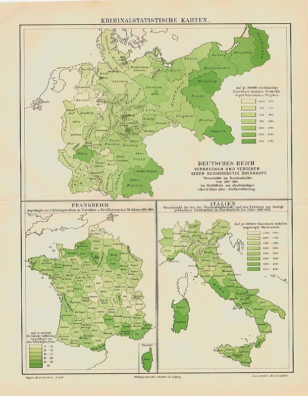 Kriminalistik Verbrechen Statistik Karte Originale Xz