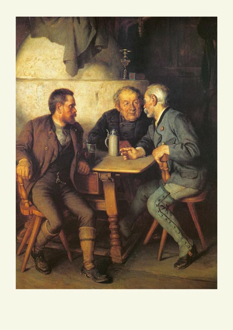 Bauern im Gespr�ch von  Franz Defregger  Faksimile  61