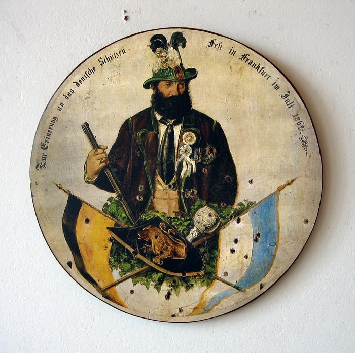 Sch�tzenscheibe Deutsches Sch�tzenfest 1862 Unikat 31