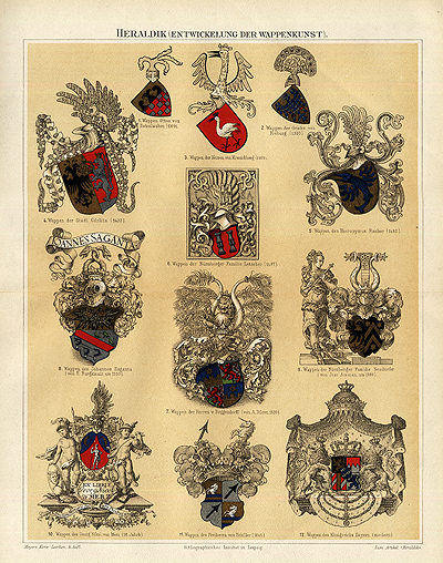 Heraldik Schiller K�nigreich Bayern N�rnberg Wappen Uxz