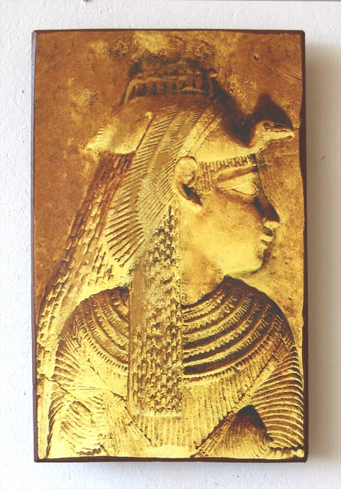 Ägypten Göttin Isis Seth Nut Horus Fresko auf über 100 Jahre altem